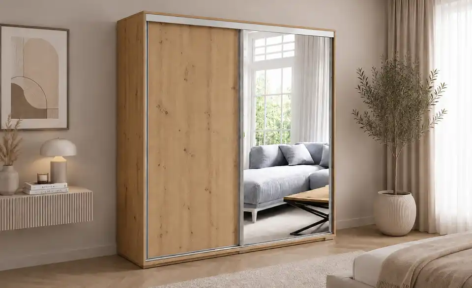 Schwebetürenschrank Abberton, in Wohnsituation