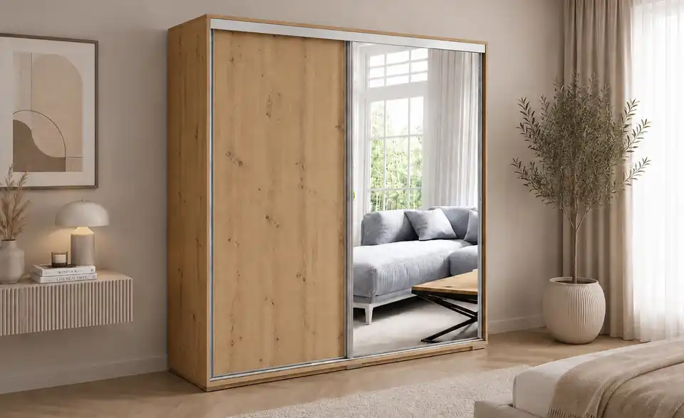 Schwebetürenschrank Abberton, in Wohnsituation