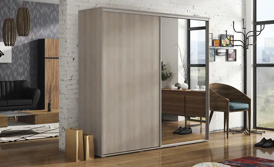 Schwebetürenschrank Abberton, in Wohnsituation