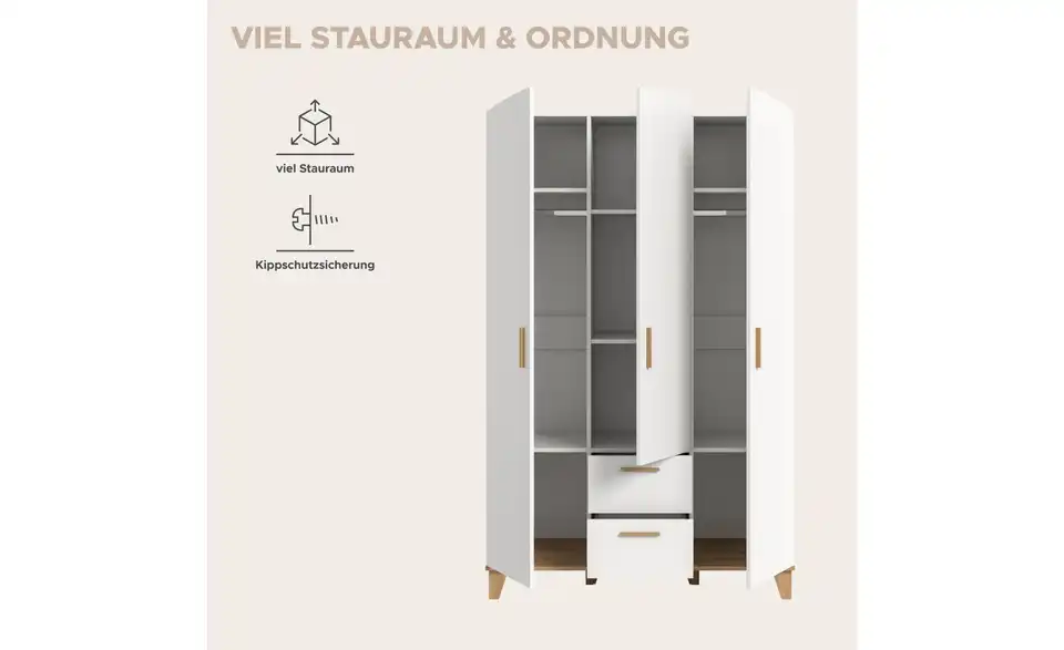Kleiderschrank, Bild mit Text