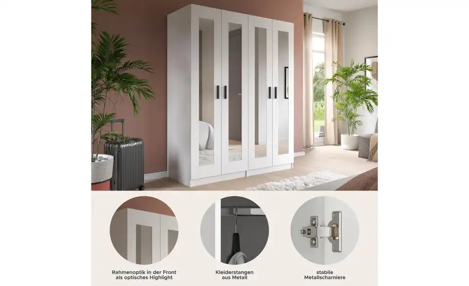 Kleiderschrank Vellow, Bild mit Text