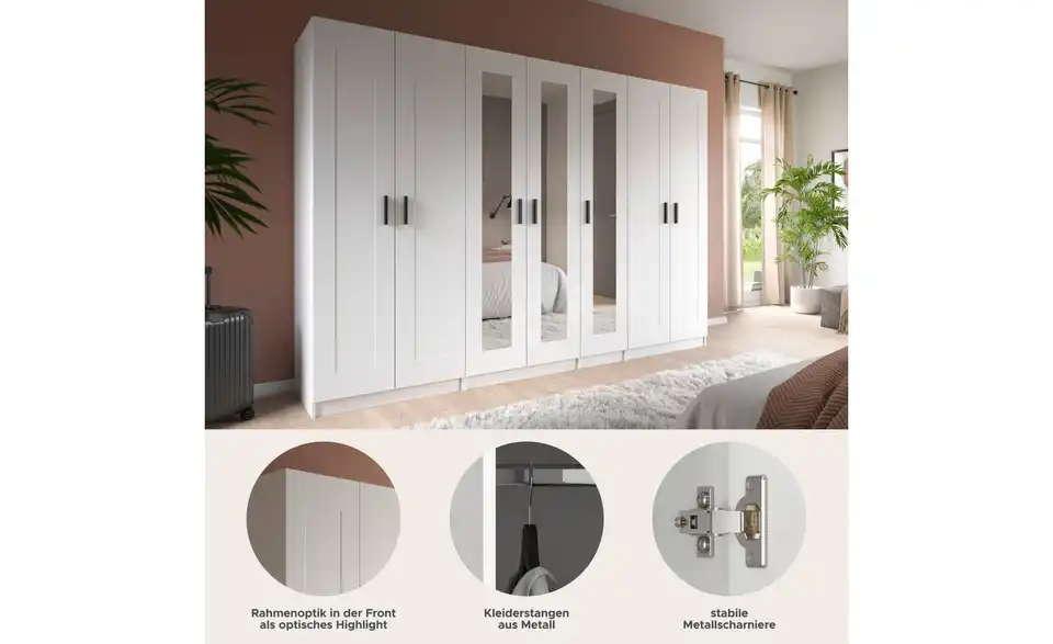 Kleiderschrank Vellow, Bild mit Text