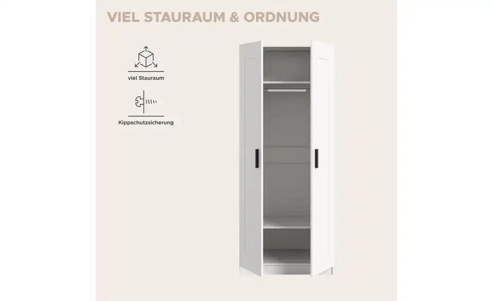 Kleiderschrank Vellow, Bild mit Text