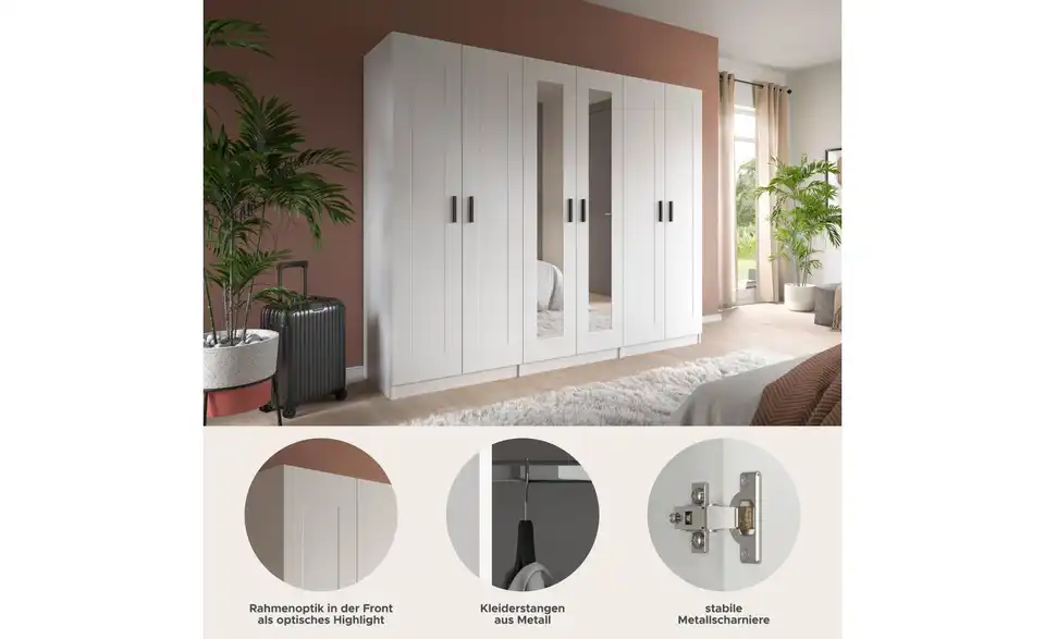 Kleiderschrank Vellow, Bild mit Text