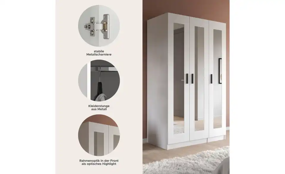 Kleiderschrank Vellow, Bild mit Text