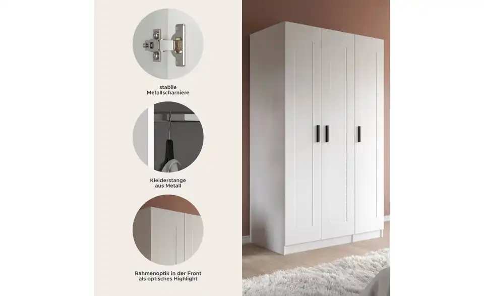 Kleiderschrank Vellow, Bild mit Text