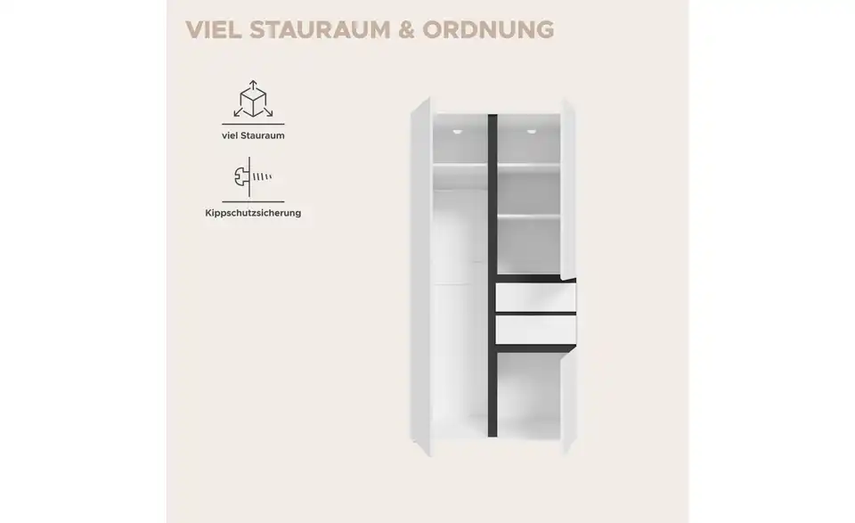 Kleiderschrank Felden, Bild mit Text