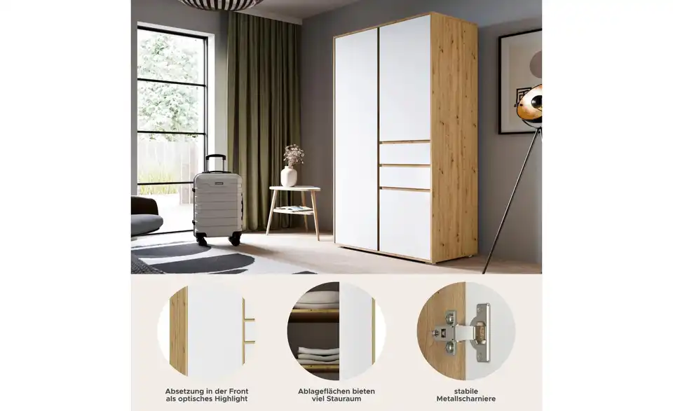 Kleiderschrank Felden, Bild mit Text