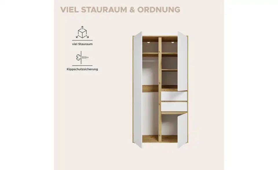 Kleiderschrank Felden, Bild mit Text