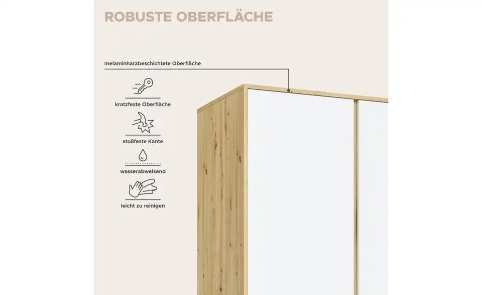 Kleiderschrank Felden, Bild mit Text