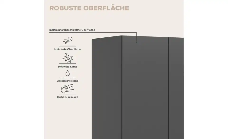 Kleiderschrank Kelty, Bild mit Text