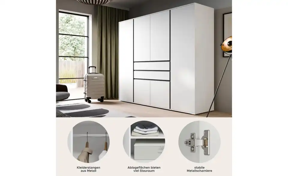 Kleiderschrank Felden, Bild mit Text