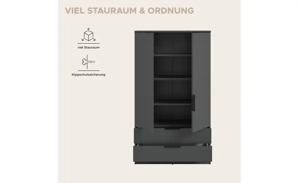 Wäscheschrank Kelty, Bild mit Text