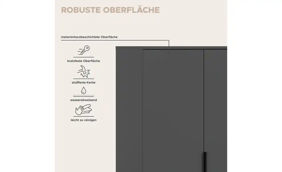 Wäscheschrank Kelty, Bild mit Text