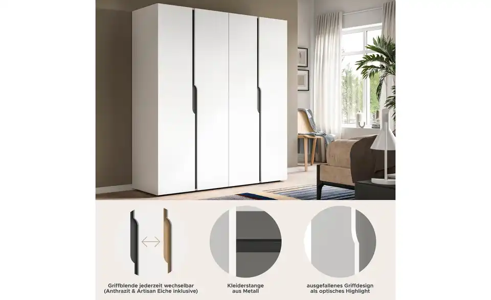 Kleiderschrank Arden, Bild mit Text