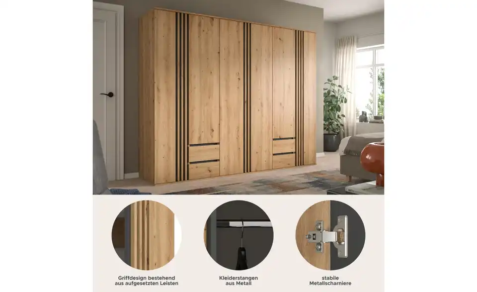 Kleiderschrank Thomby, Bild mit Text