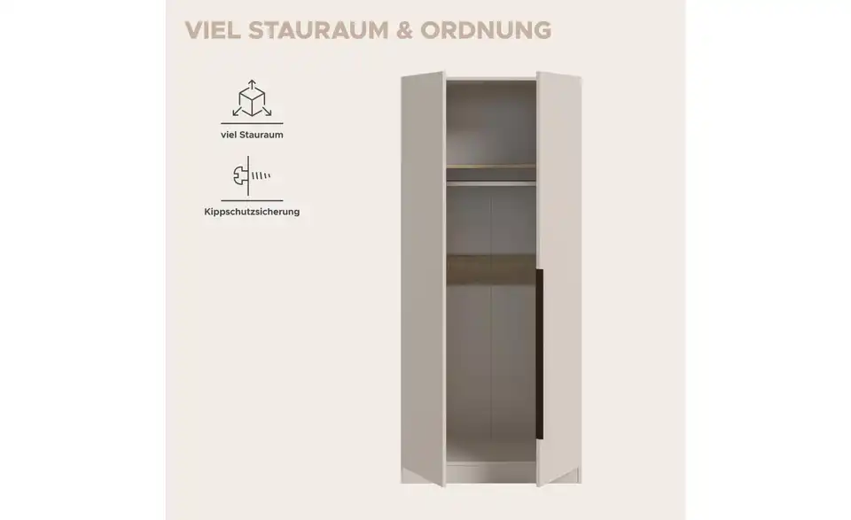 Kleiderschrank Kelty, Bild mit Text