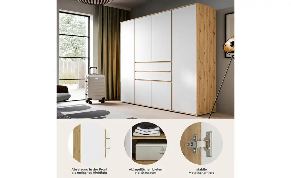 Kleiderschrank Felden, Bild mit Text
