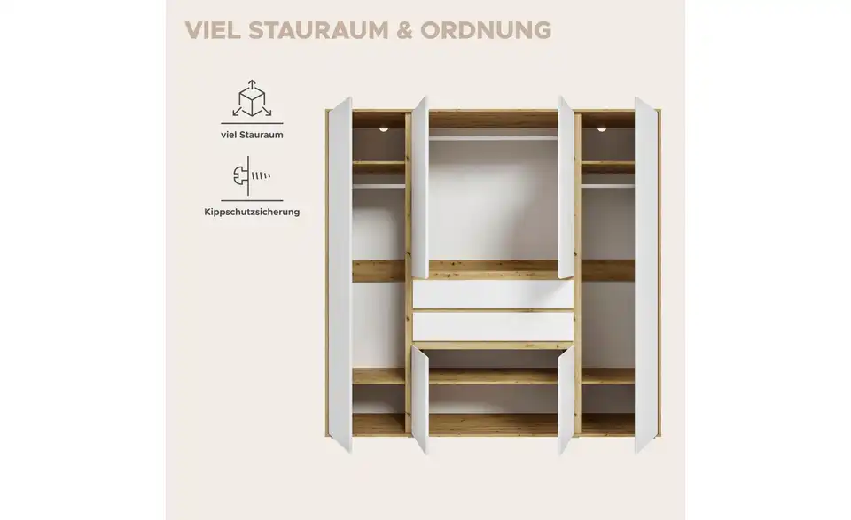 Kleiderschrank Felden, Bild mit Text