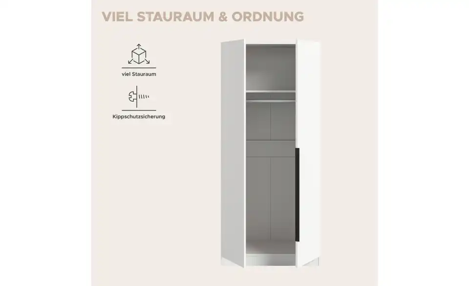 Kleiderschrank Kelty, Bild mit Text