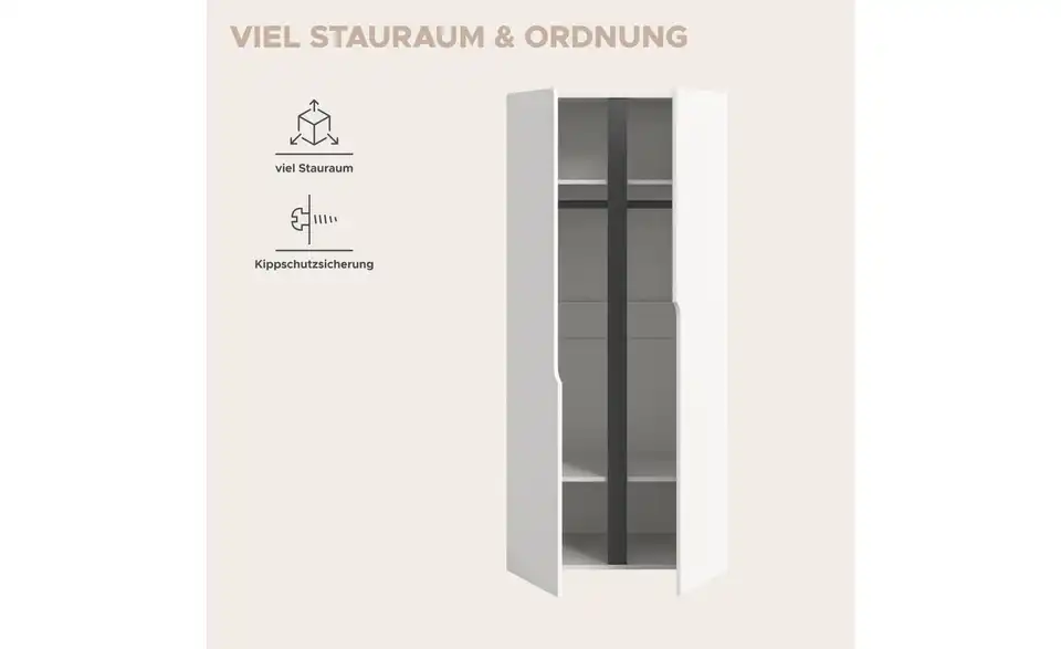 Kleiderschrank Arden, Bild mit Text