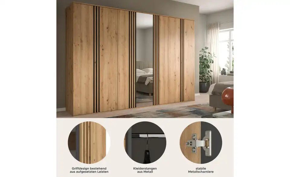 Kleiderschrank Thomby, Bild mit Text