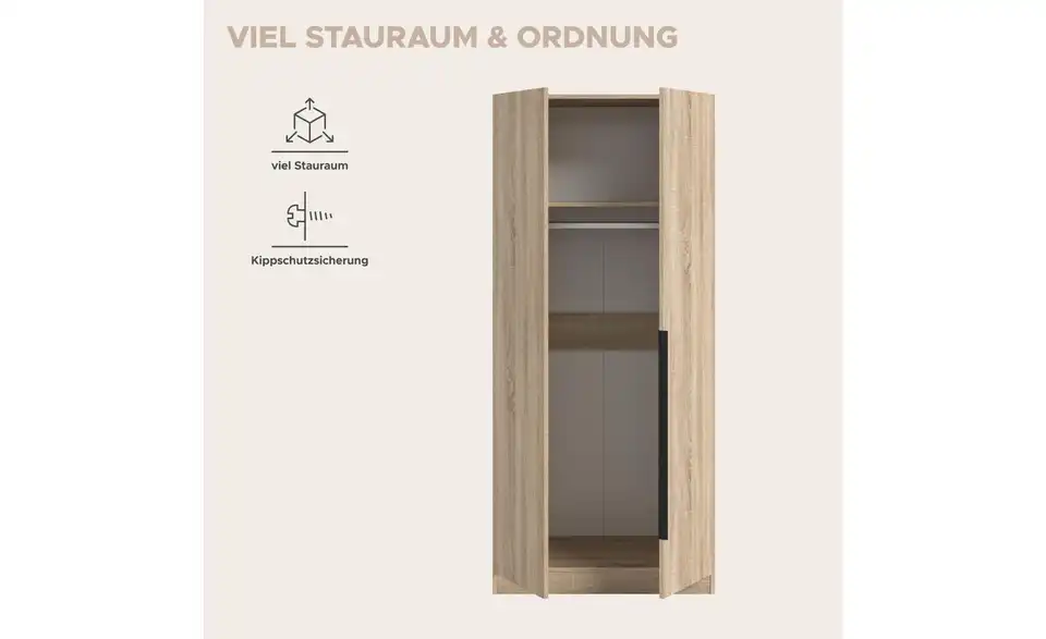 Kleiderschrank Kelty, Bild mit Text
