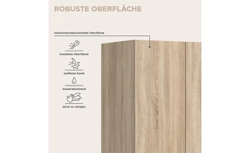 Kleiderschrank Kelty, Bild mit Text