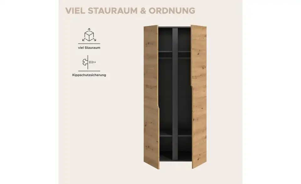 Kleiderschrank Arden, Bild mit Text