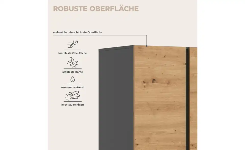 Kleiderschrank Arden, Bild mit Text