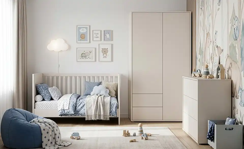 Kinderbett Bergamo, in Wohnsituation