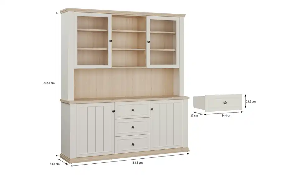 Buffet Countryside, Bemaßung