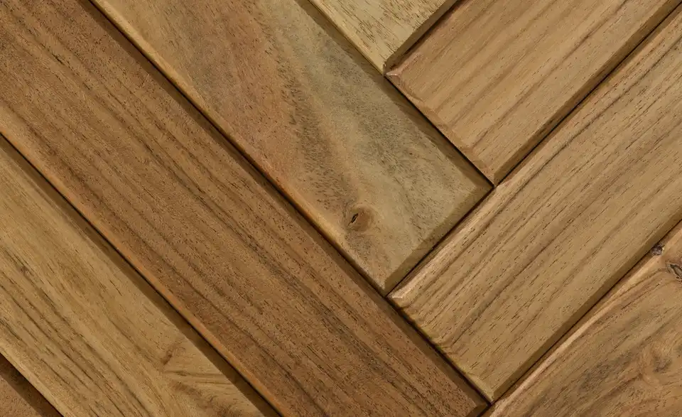 Highboard Calatria aus Massivholz, Detailansicht