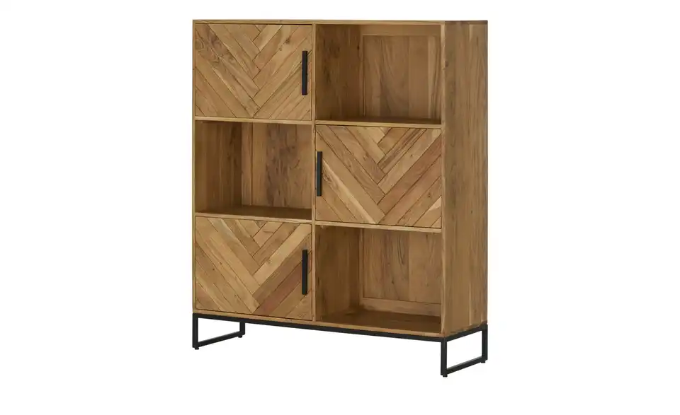 Highboard Calatria aus Massivholz, Perspektive