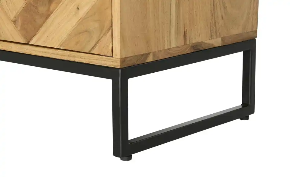 Vitrine Calatria aus Massivholz, Detailansicht