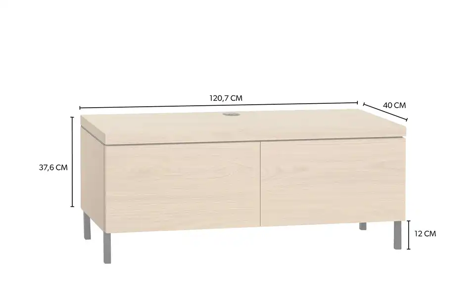 uno Lowboard Keswick, Bemaßung