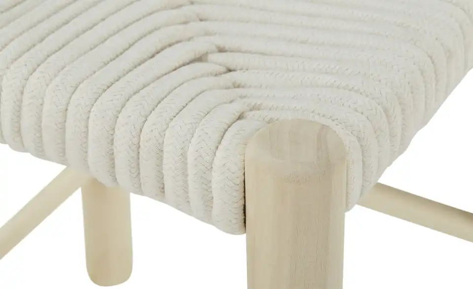 Hocker Sebastian Massivholz, Detailansicht