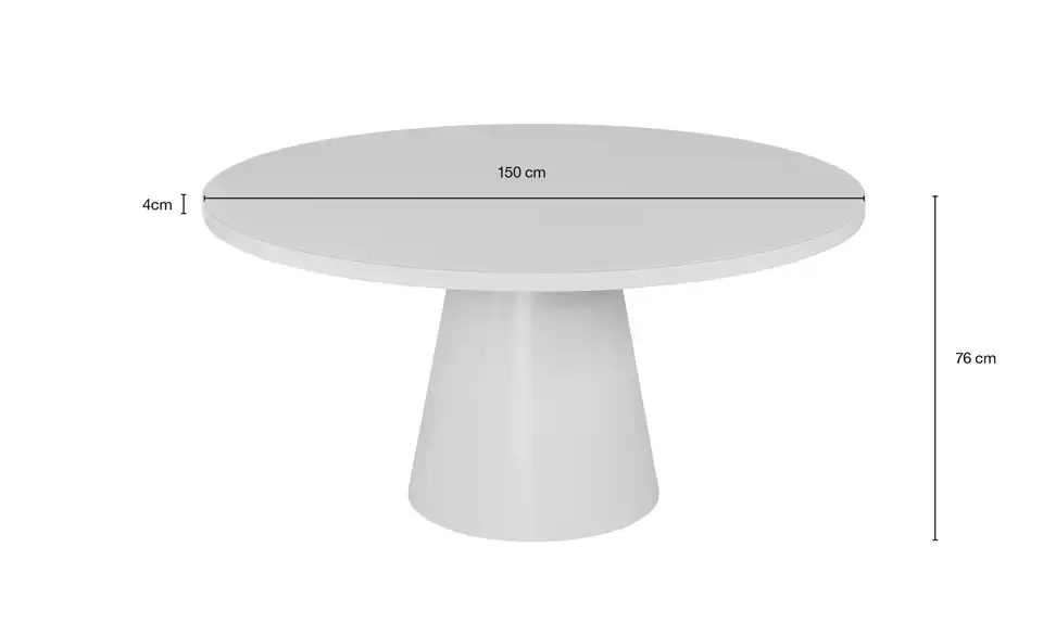 Love it Esstisch Reflection mit Glastischplatte, Bemaßung