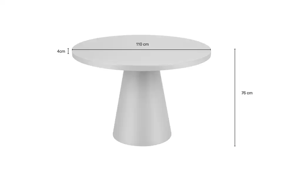 Esstisch Reflection mit Glastischplatte, Bemaßung