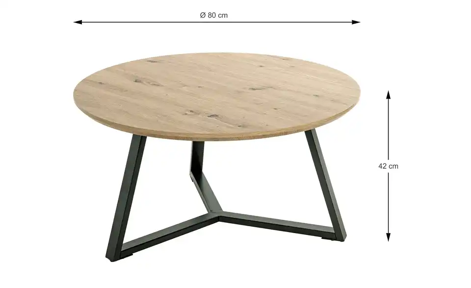 Couchtisch Schwerin, Bemaßung