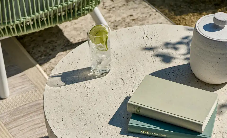 Couchtisch Travertino, Detailansicht
