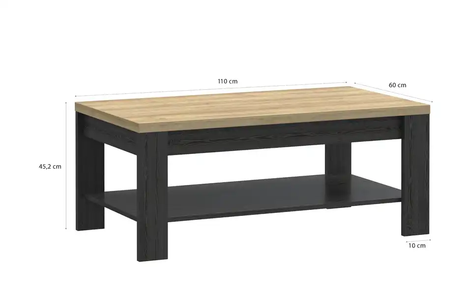 Couchtisch Toneo, Bemaßung