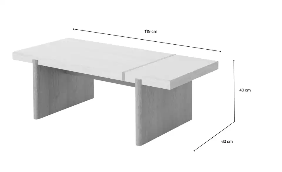 Höffner Selection Couchtisch Adela I, Bemaßung