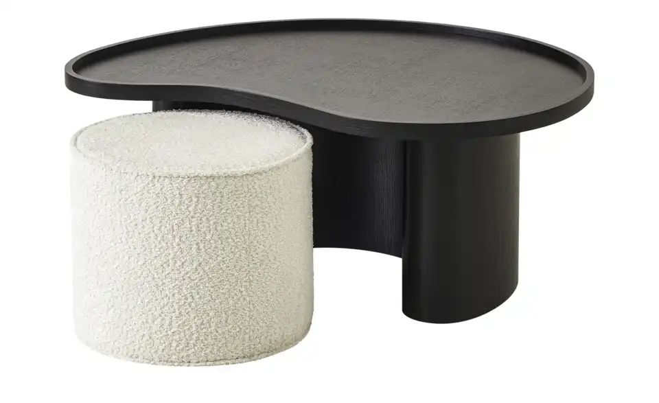 Höffner Selection Couchtisch mit Hocker Aditi, Perspektive