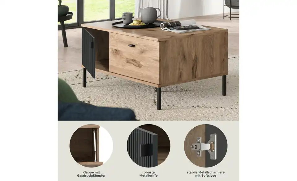 Couchtisch Chester, Bild mit Text