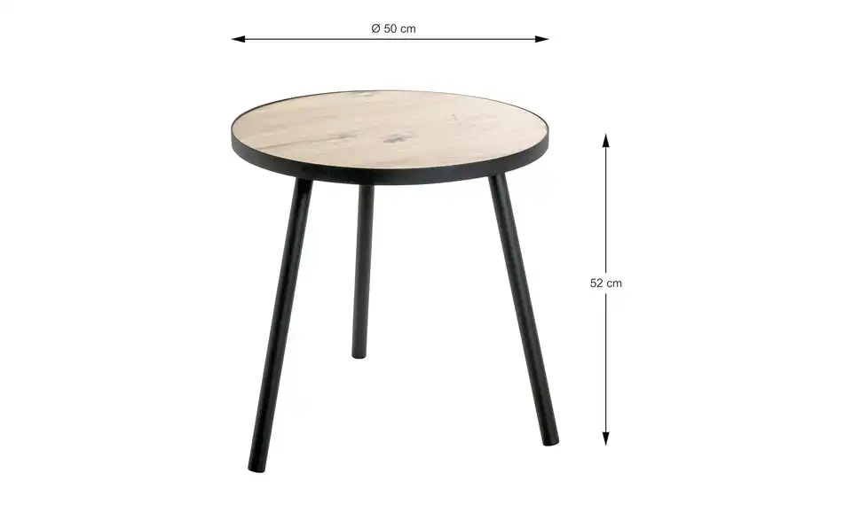 Beistelltisch Hanau, Bemaßung