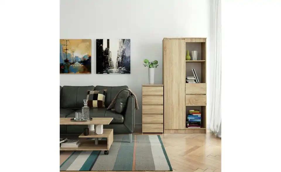 Kommode Carlo mit 5 Schubladen, in Wohnsituation