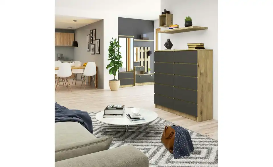 Kommode Kersten mit 10 Schubladen, in Wohnsituation