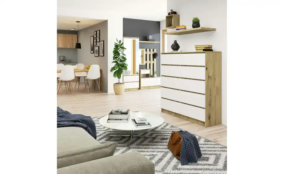 Kommode Kersten mit 10 Schubladen, in Wohnsituation