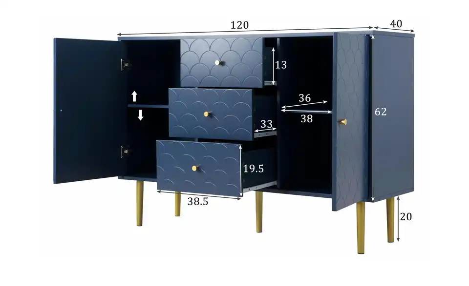 Sideboard, Bemaßung